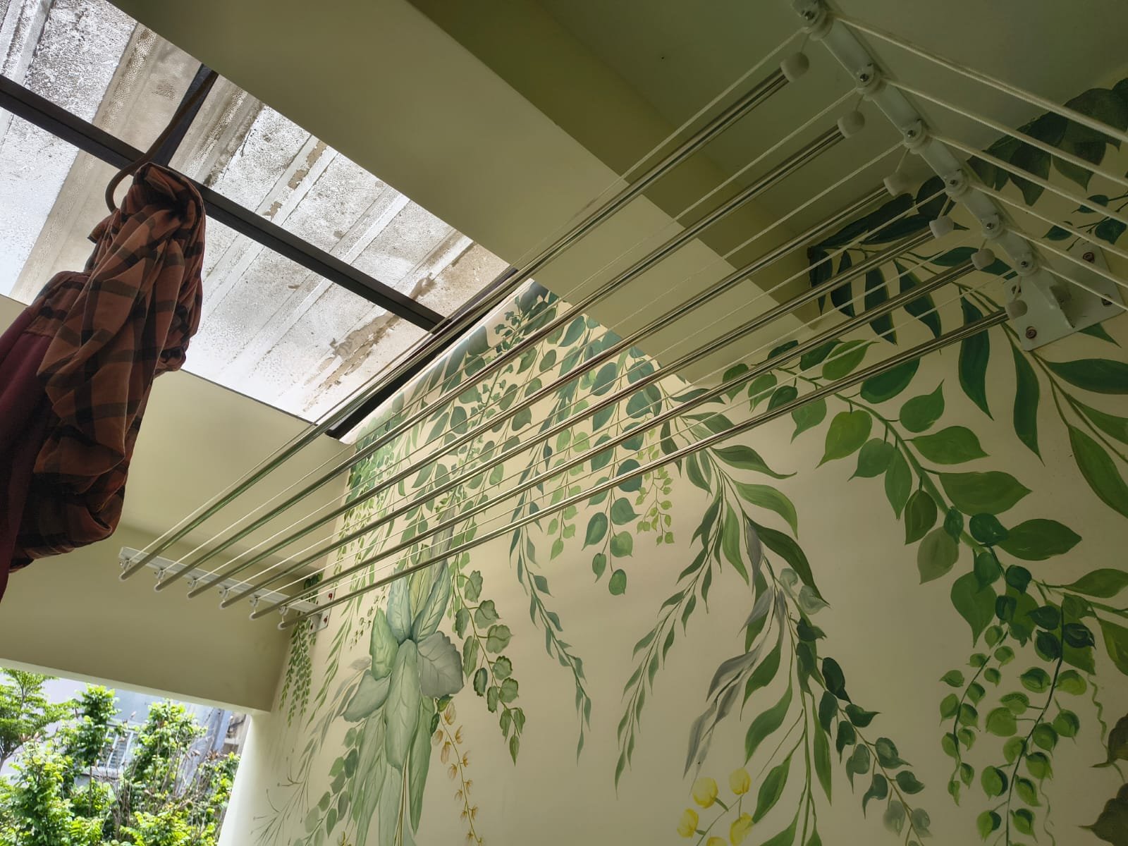 Wall-mounted cloth hanger installation in Chennai