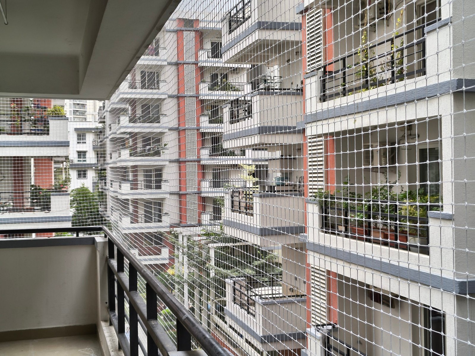 Pigeon nets installation for a Chennai apartment