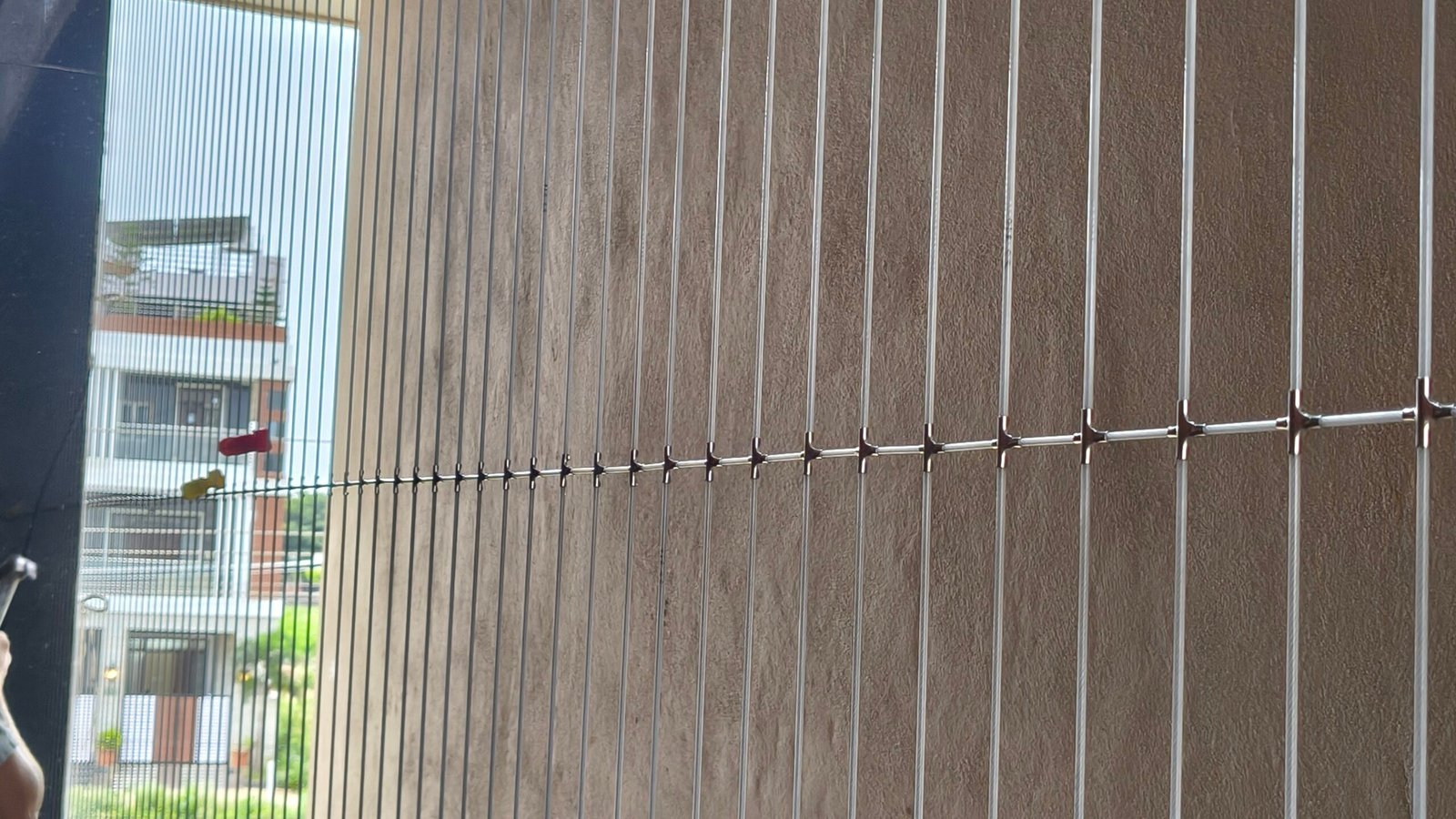 Corner balcony invisible grill project
